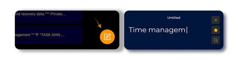 Creating a new note in TaskNote
