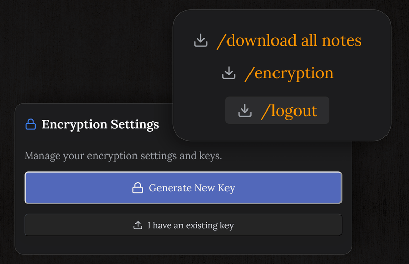 Private notes protected by encryption in TaskNote