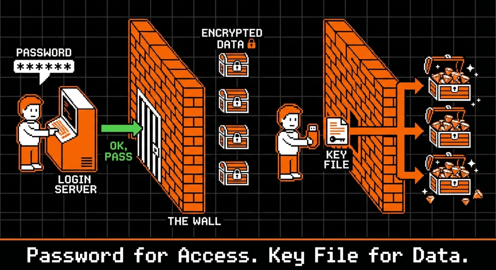 Loading the encryption key on a new device