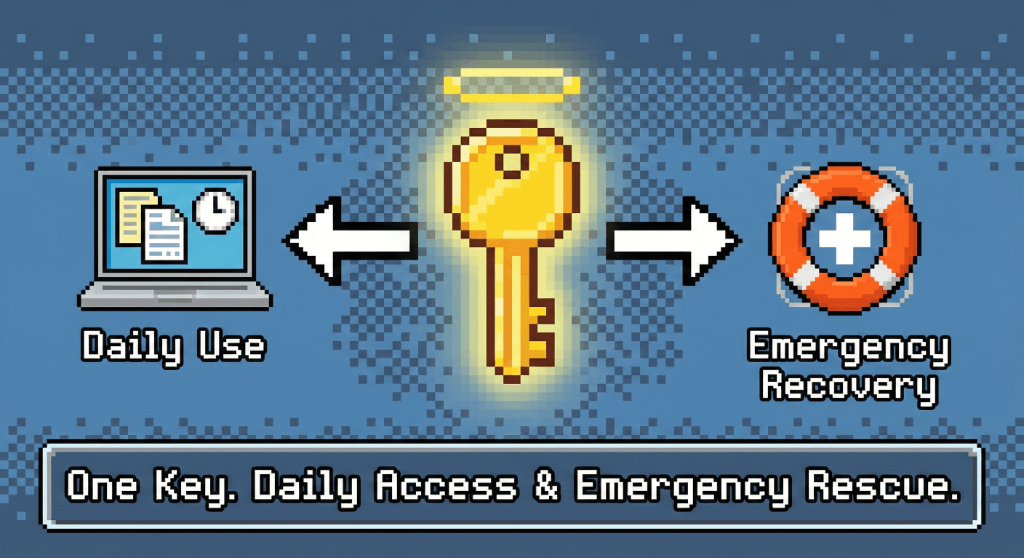 How recovery with the encryption key works
